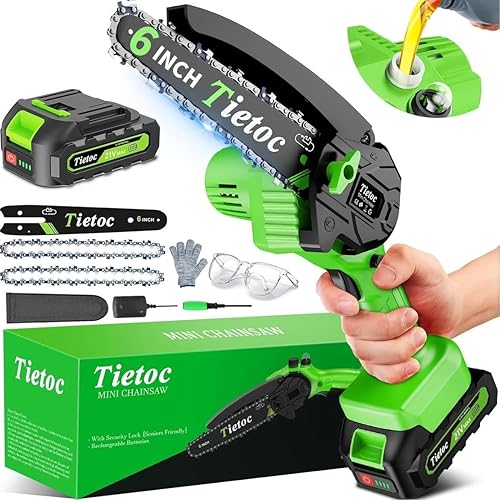 Tietoc Chainsaw 6-in Cordless Mini Electric Chainsaw