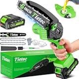 Tietoc Chainsaw 6 Inch Mini Electric Chainsaw Cordless Battery Powered&comma; Hand Held Saw for Wood&sol;Trees Trimming&comma; Tools for Household and Garden&comma; Chain Saw Gift for Men Dad Husband Fathers Gardener 2025