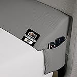 GORILLA GRIP Queen Bed Wedge Pillow for Headboard Gap, Filler Between Mattress Gaps, US Designed, Comfortable Supportive High Density Cushion Foam Pillows, Stay in Place Gripping Dots, Soft Gray