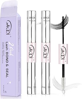 GAQQI Bond and Seal Lash Glue, Lash Cluster Glue Waterproof Eyelash Adhesive for Eyelash Clusters, Long-Lasting 72H+, Latex Free (Pack of 2)