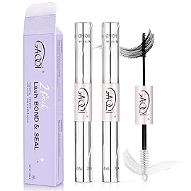 GAQQI Bond and Seal Lash Glue, Lash Cluster Glue Waterproof Eyelash Adhesive for Eyelash Clusters, Long-Lasting 72H+, Latex Free (Pack of 2)