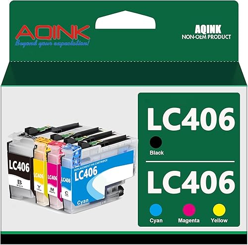 Cartuchos de tinta compatibles LC406 para impresora Brother de repuesto para Brother LC406 para impresora Brother MFC-J4335DW, MFC-J4335DW XL,