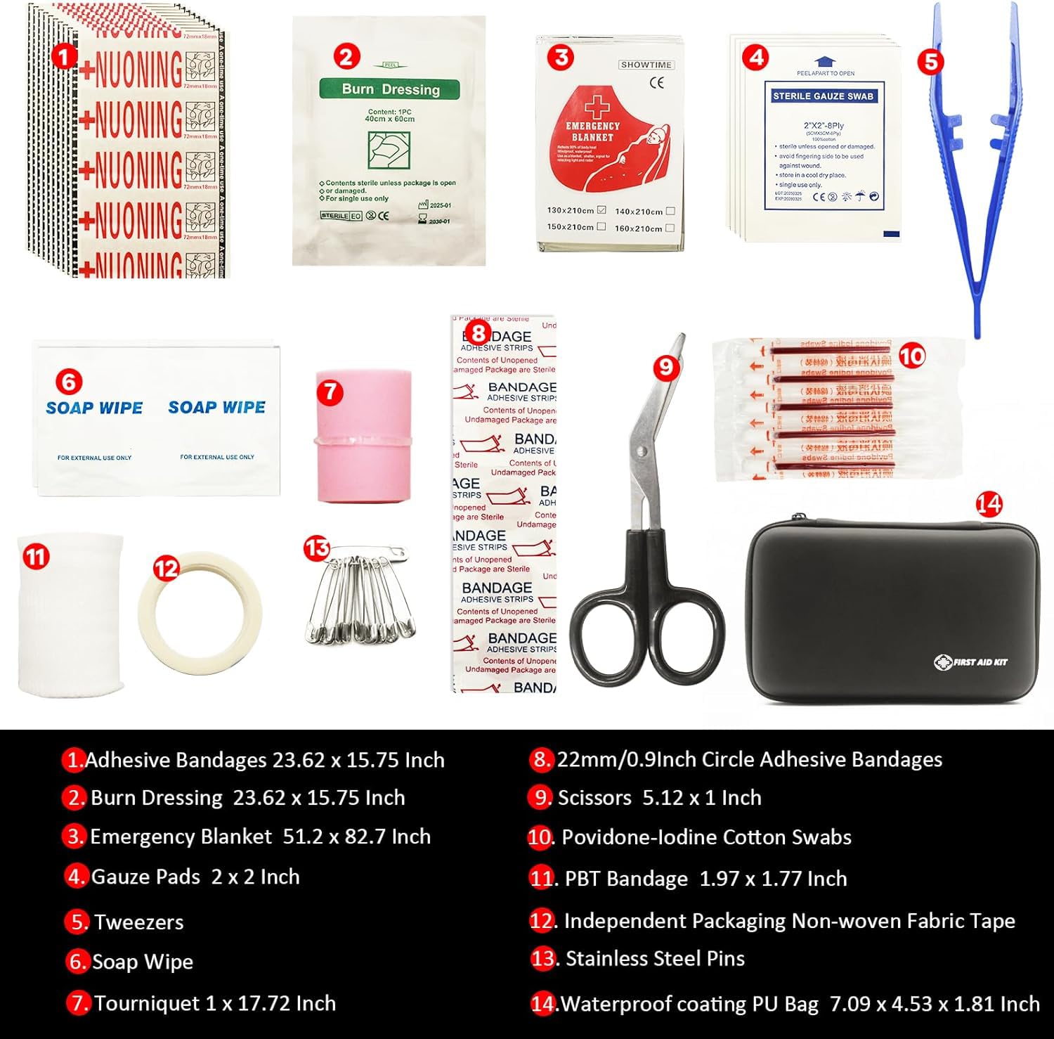 First Aid Kit Mini Small Waterproof Portable Compact Home Car Travel Hiking — Amazon image 3