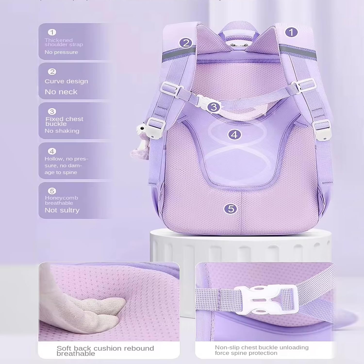 Bags For Girls.Laptop School Bag Kids Kindergarten Elementary College Backpacks Large Bookbags for Teen Girls.Large Bookbags for Teen Girl Women Students Casual Travel Daypacks - Image 4