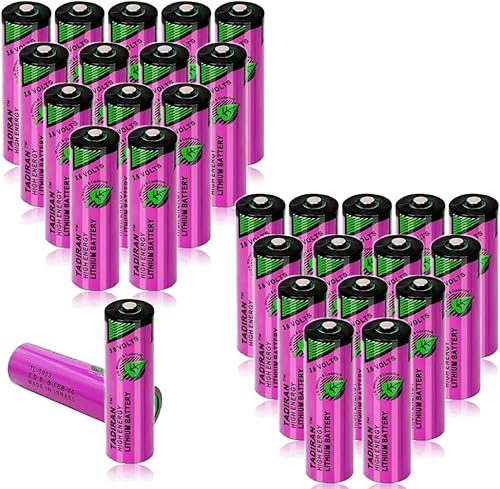 XIAOXX (30 Pack) 3.6V 2400mAh TL-5903 AA Lithium Battery SL-360 TL-2100 PLC 6ES7971-0BA00 for Siemens S7-400 ER14500 PLC Machine for 2.4Ah Tadiran