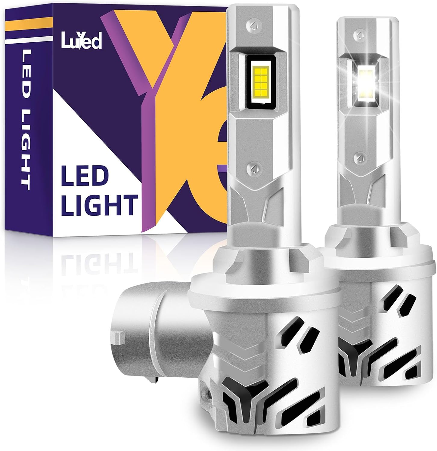 LUYED 880 LED Fog Light Bulbs, 24000LM 6500K Cool White Light, 400% Brighter, 7035 LED Chips, 885 893 Led Fog Lights,899 Fog Lights DRL Replacement for Cars, Pack of 2