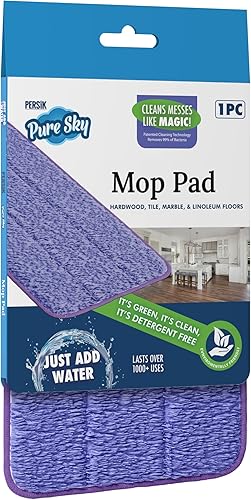 Miniatura 9 de Pure-Sky - Repuesto de cabezal de fregona de microfibra, solo tienes que añadir agua, no necesita detergentes, repuesto de almohadilla de microfibra