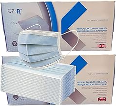 Premium Disposable 100 Face Masks | Blue | 3 Ply| Protective & Breathable| Triple Layer Mouth Cover| Strong Elastic Ear Loops| Type IIR |Men |Women