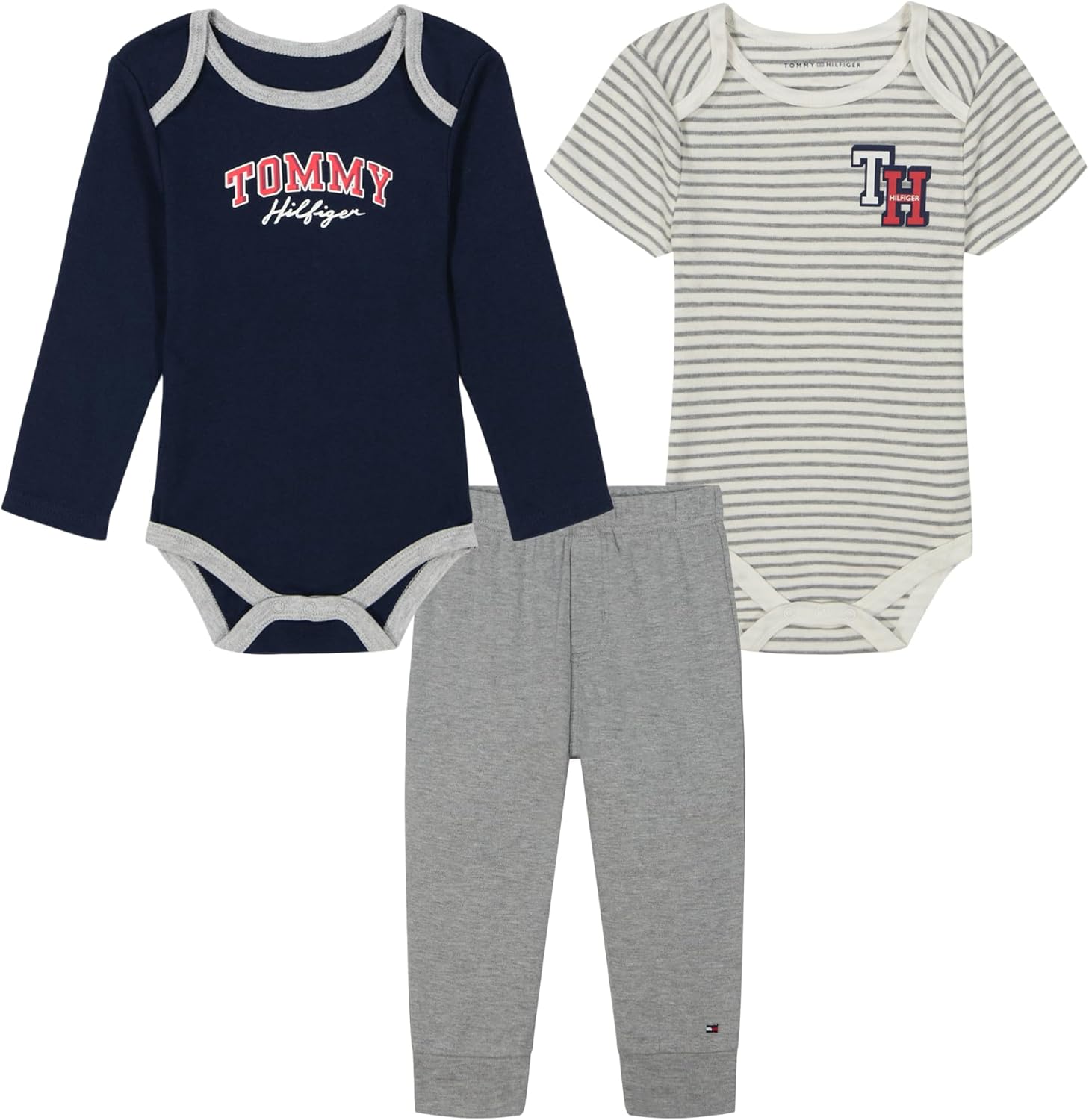 Tommy Hilfiger boys 2-pack Bodysuit and Pants Set