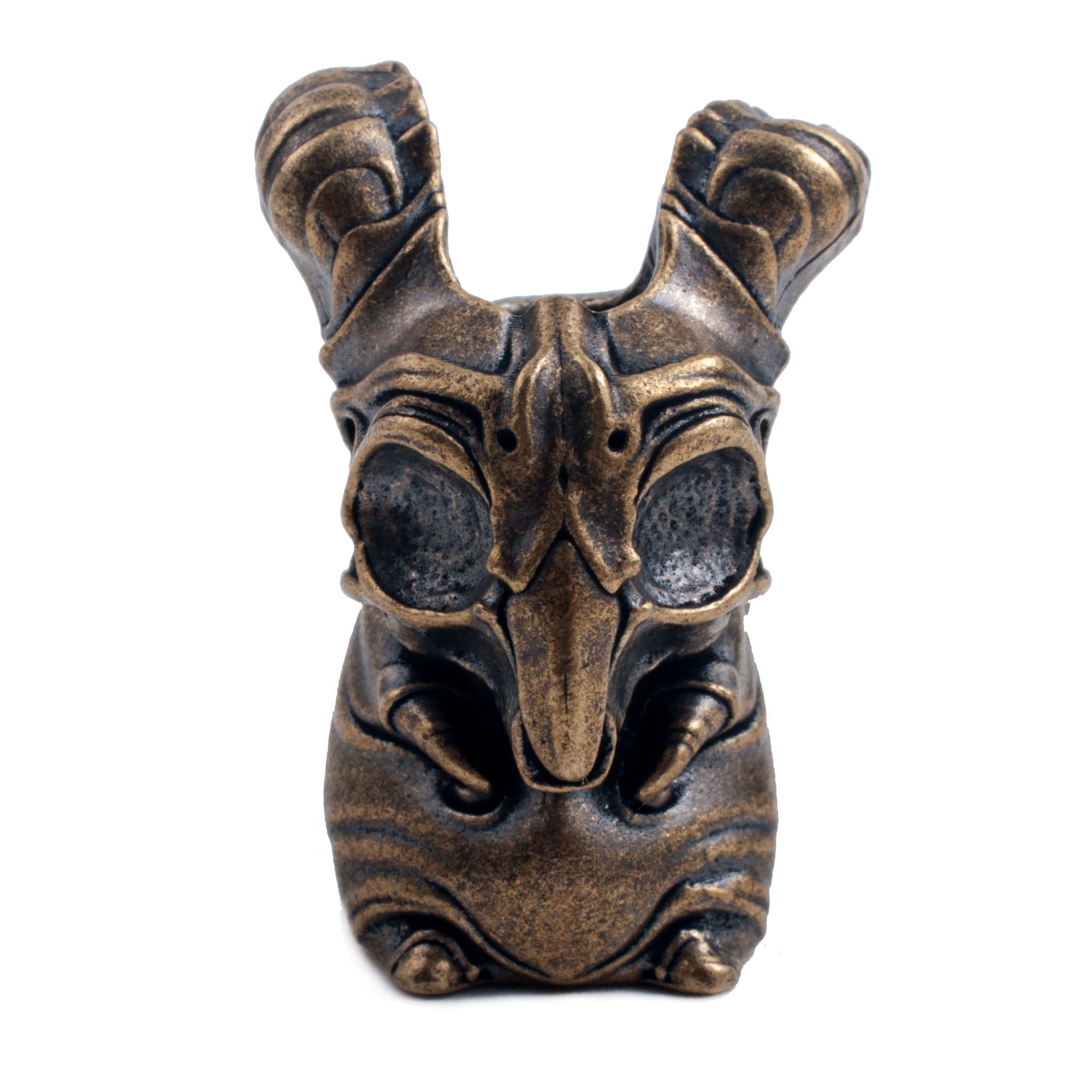 Copper Skull Paracord Beads for Survival Knife Lanyard, Keychains, Zipper,with Hole for DIY Projects 0.59 x 0.63 x 0.97 Inches, 0.24 Inch Hole