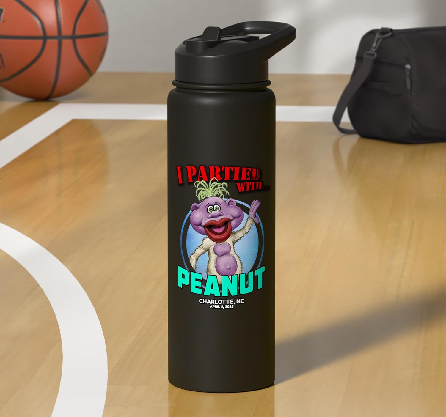 Peanut Charlotte, NC (2026) Stainless Steel Insulated Water Bottle