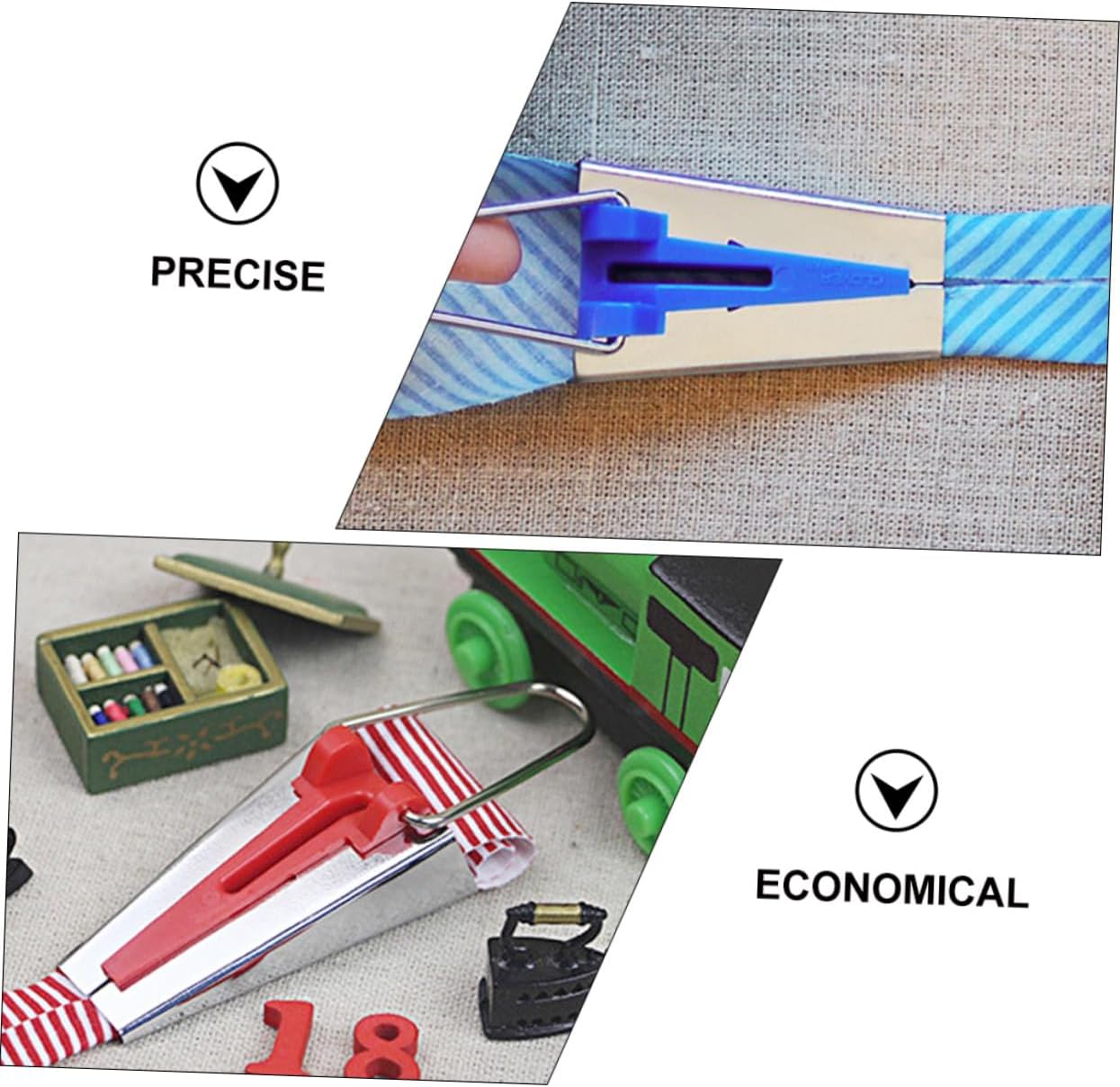 jojofuny 9pcs Bias Tape Maker Tool Set Fabric Quilting Binding Maker for Sewing Projects and Easy to Use Fabric Folding Tool