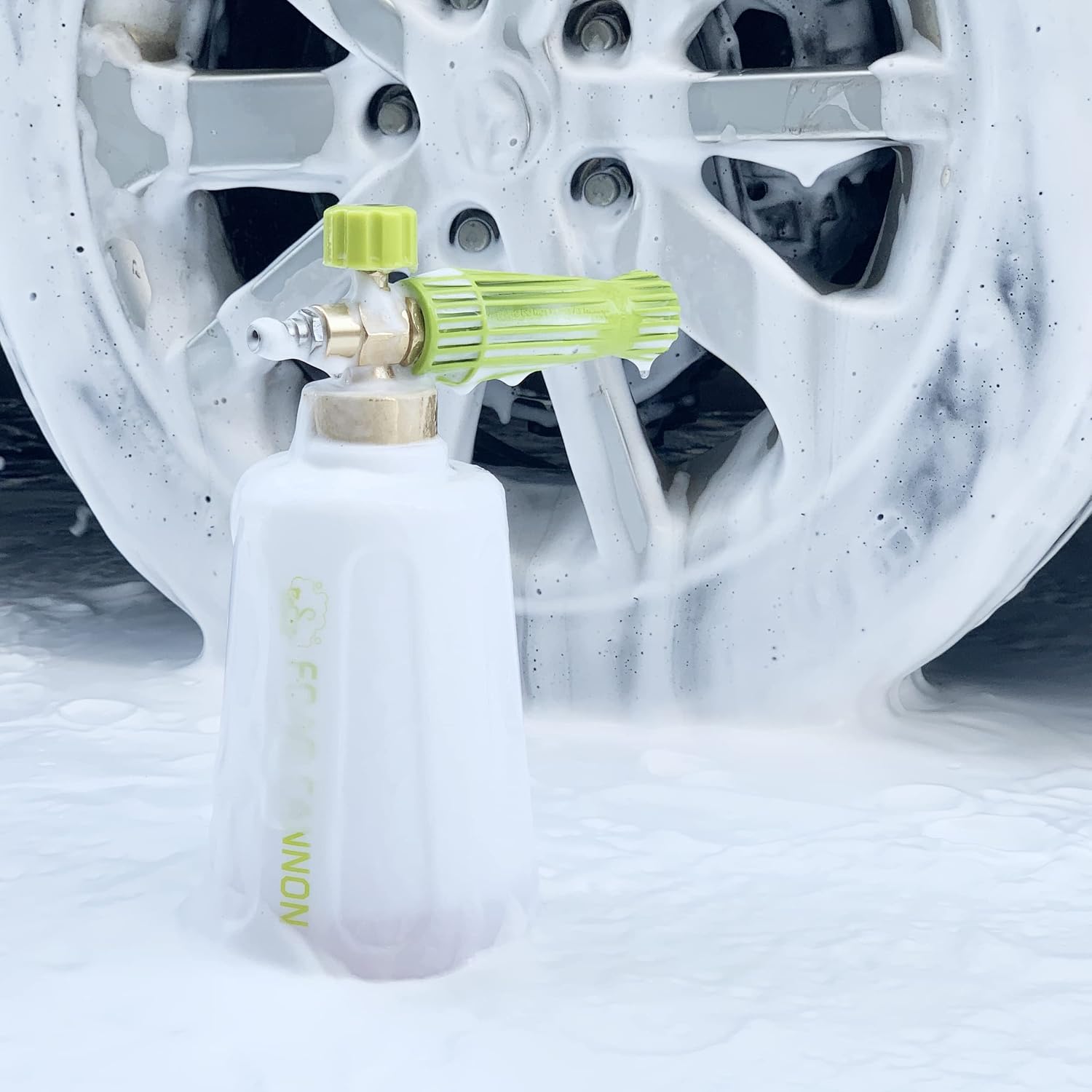 ESP Foam Cannon Snow Foam Lance with 1/4 Standard Quick Connector 4000psi 1 Liter Bottle Adjustable Professional Car Wash Pressure Power Jet Washer Quick Release Nozzle
