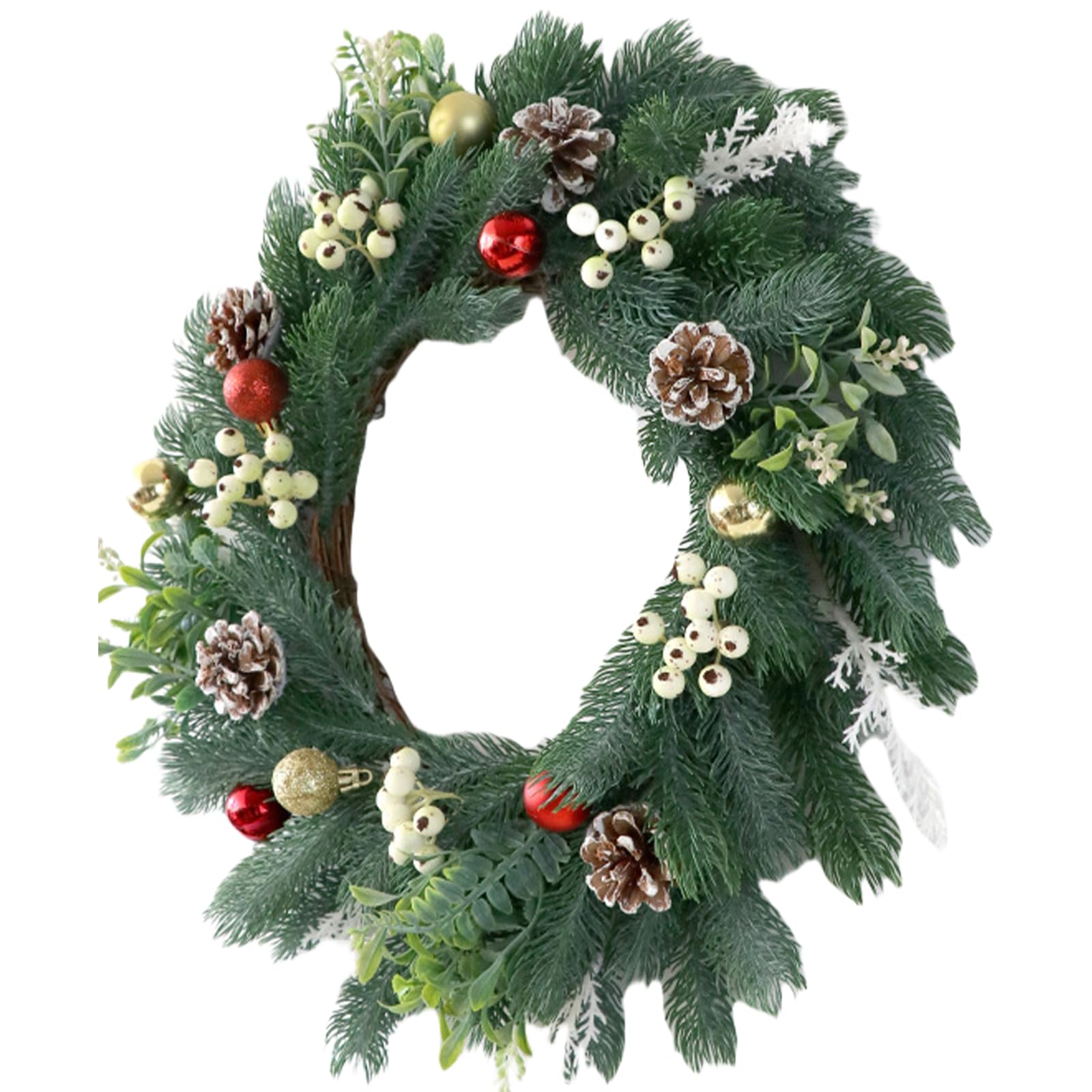 Christmas Wreath Artificial Wreath with Pinecone Berries for Front Door Hallway Garden Indoor and Outdoor Decoration Christmas Decoration