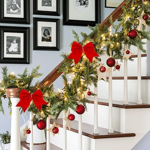 Miniatura 7 de 12 lazos patrióticos de 6 pulgadas con diseño de bandera estadounidense, rayas rojas, blancas y azules, 4 de julio, para corona, para fiesta del Día