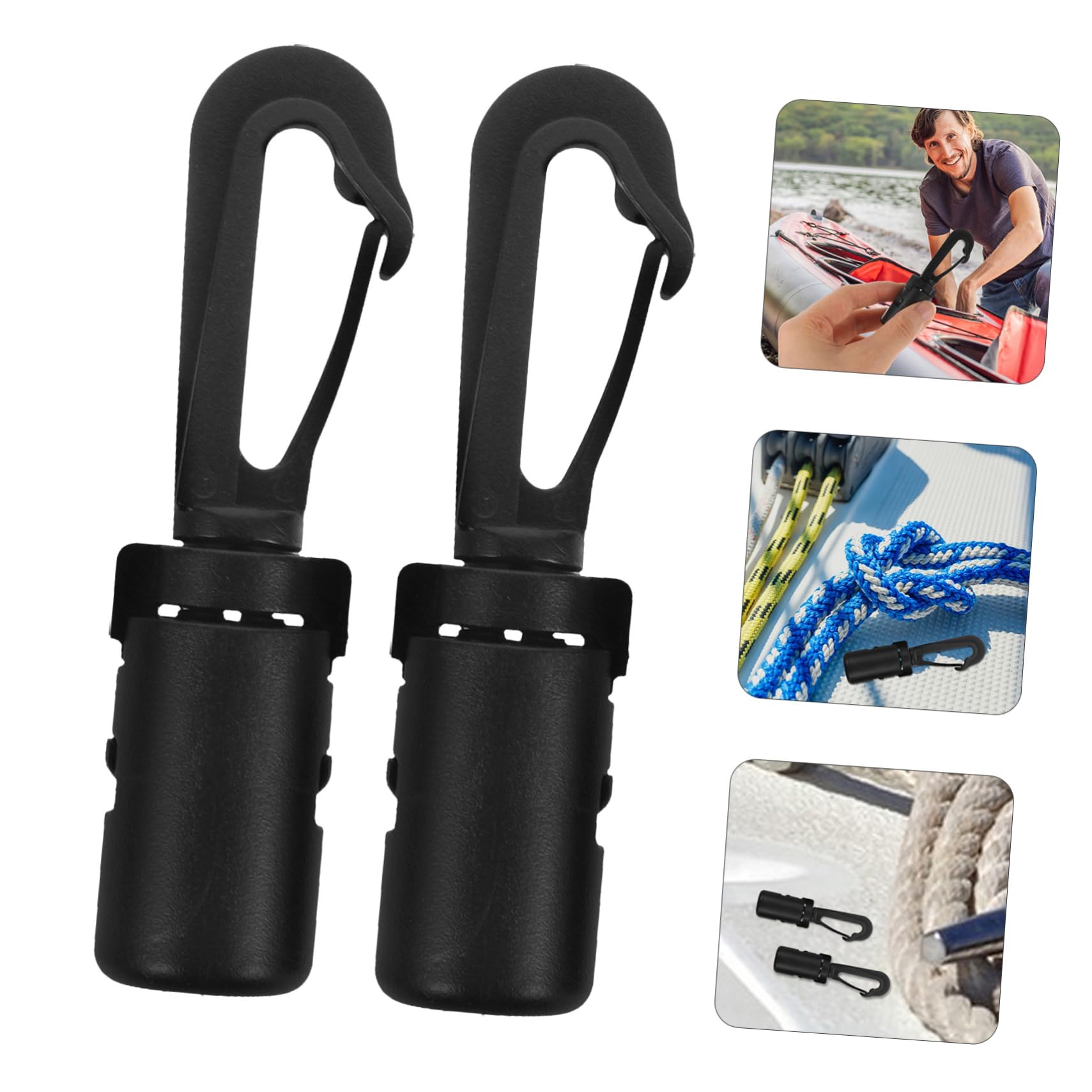 GAROZATION Marine Kayak Paddle Holder 20pcs Fixed Buckle for Paddle Boat Dock Hook and Mooring Straps