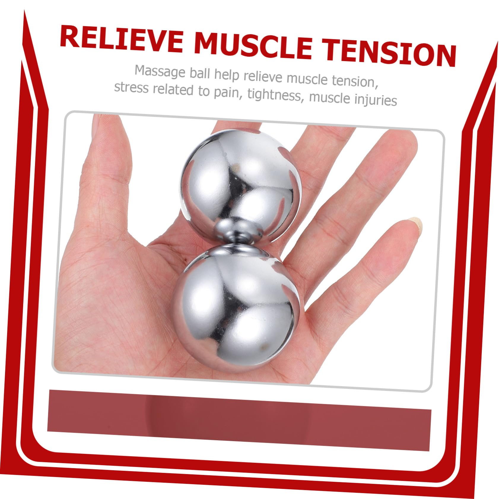 Metall Handmassagebälle zur Stress und Muskelentspannung Runde Handtrainingsbälle aus Langlebigem Metall für Massage und Physiotherapie