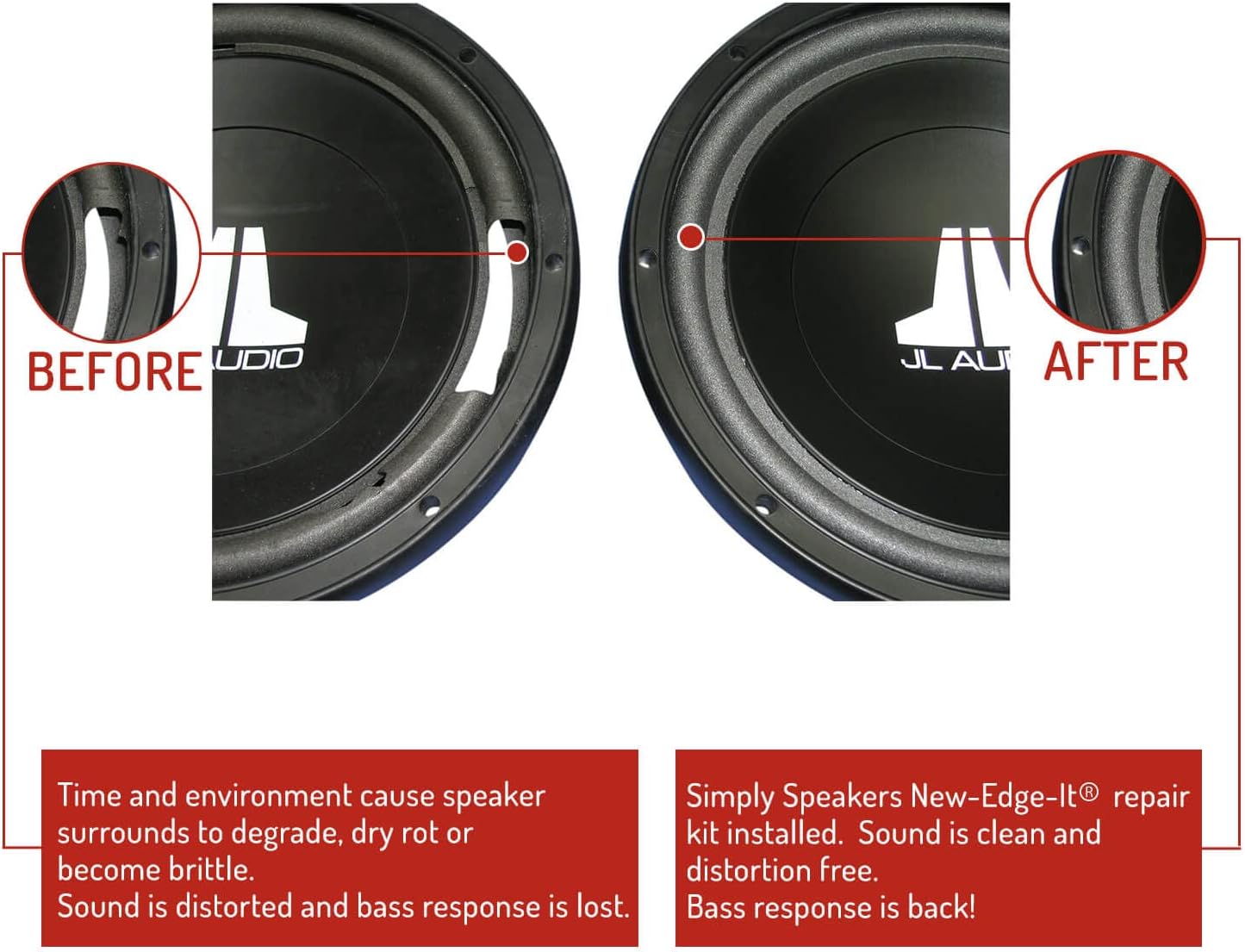 کیت تعمیر بلندگوهای اسفنجی JL Audio 12 Inch FSK-12JL (جفت)