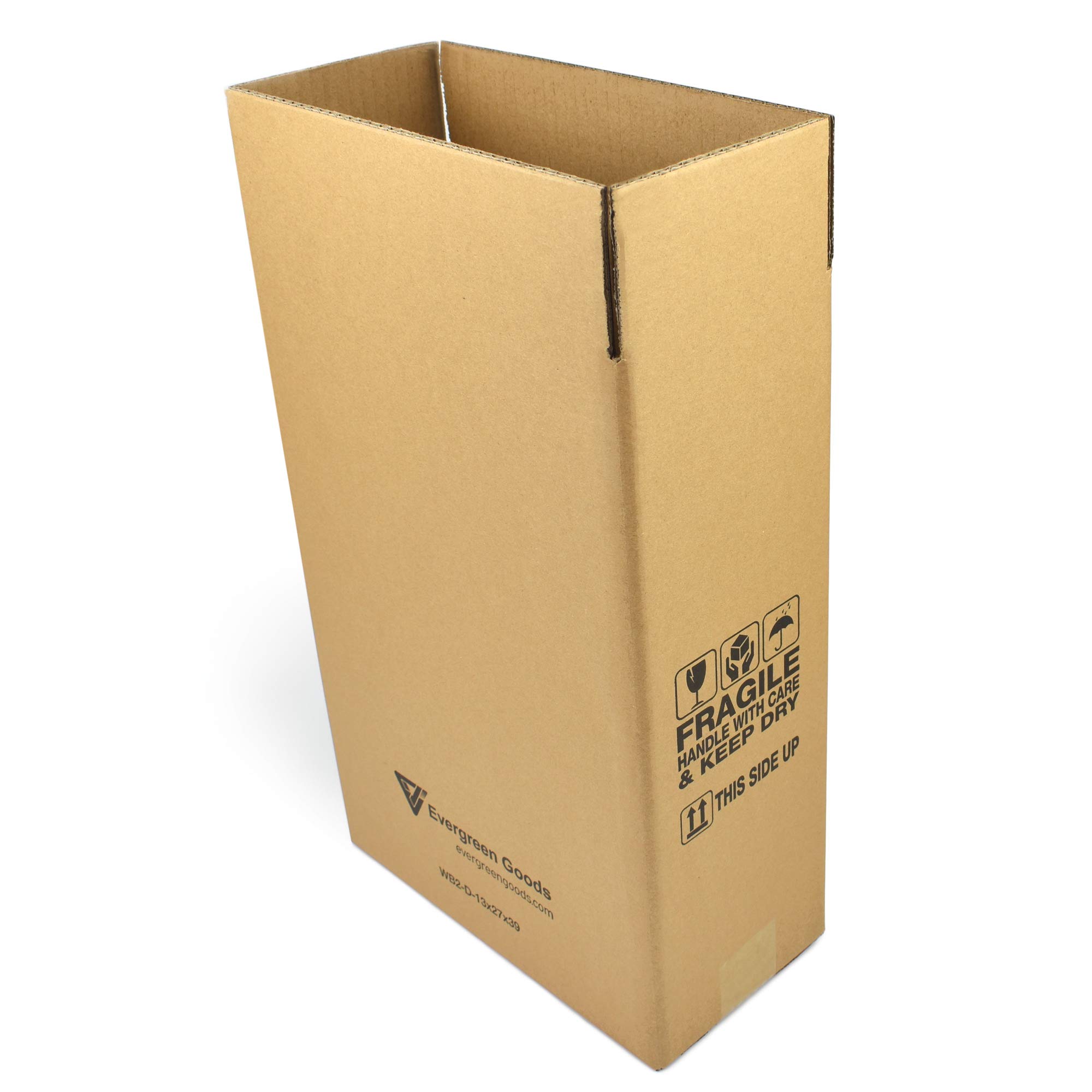 10x Versandkartons aus Wellpappe, lang, für kleine Pakete, 13 x 27 x 37 cm, 4 Größen, Braun