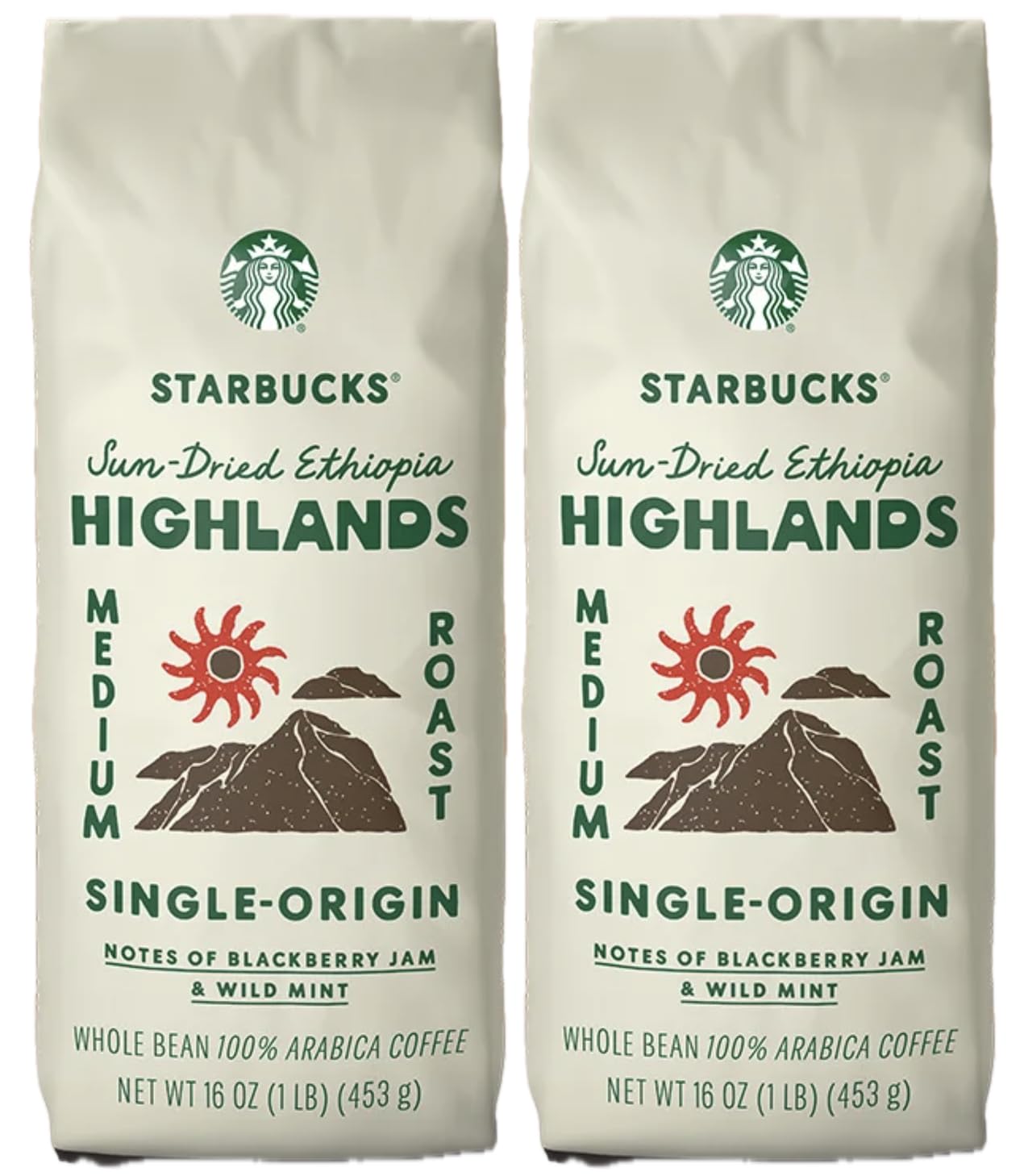 Starbucks Whole Bean, Ethiopia, 16 Ounces (Pack of 2)