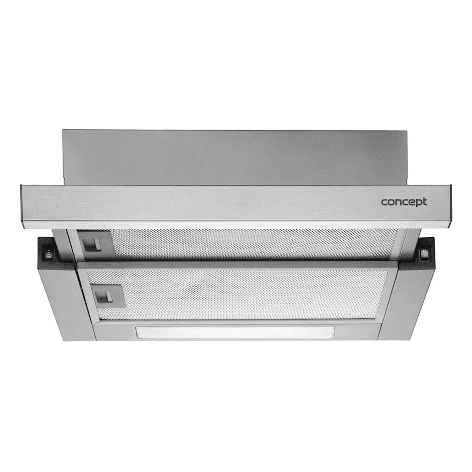 Concept OPV3150 - Cappa da cucina telescopica allungabile, 50 cm, regolazione meccanica