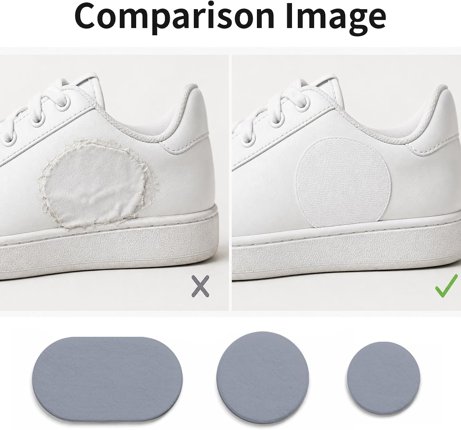 30PCS 3Sizes & 4Colors Self-Adhesive Shoe Holes Repair Patches for Shoes image 4