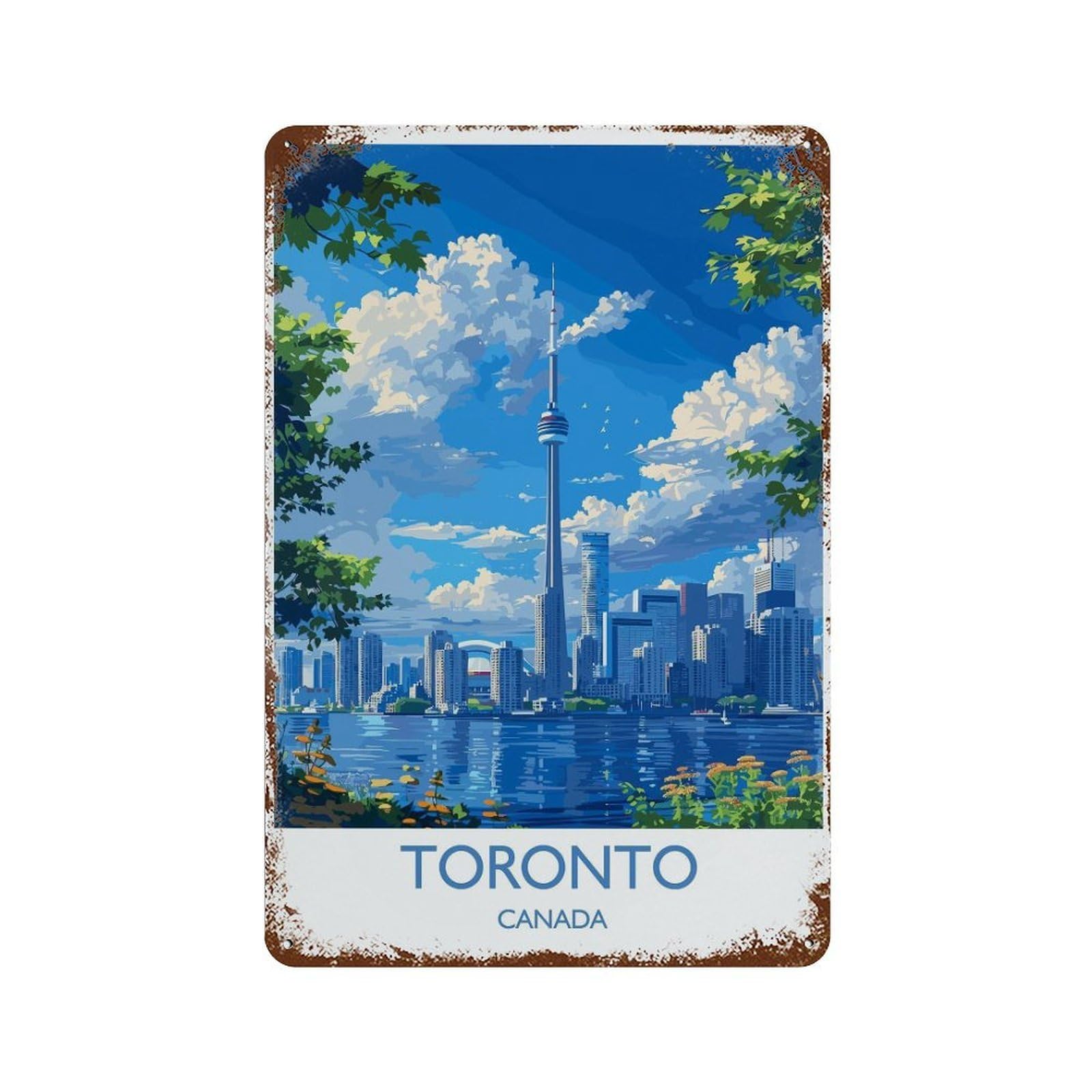 xiaoxiaoshen Toronto Travel of Canada Ontario Gift Lovers (3) Wall Decor Art Metal Tin Poster Modern Home Decor Art Home Bar Shop Decorations Vintage Sign 30x20cm