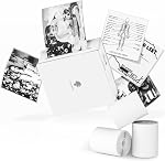 Phomemo Mini Pocket Printer- M02 Portable Thermal Tiny Photo Printer with 3 Rolls Paper, for Home, School, Office, Compatible with iOS and Android, Pink