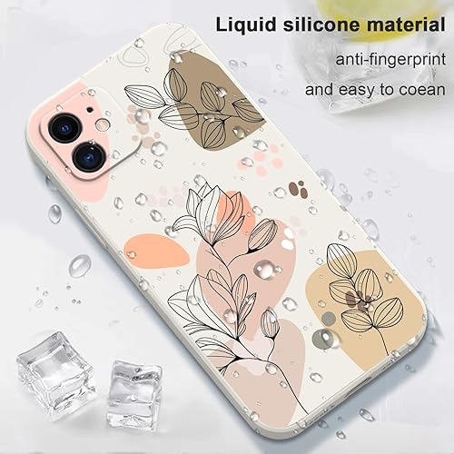 Miniatura 6 de Funda para iPhone 11, para iPhone 11, funda lateral creativa Morandi con diseño de flores, delgada, suave, a prueba de golpes, funda protectora para