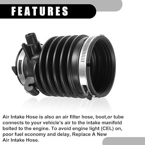 Miniatura 7 de Tubo de manguera de admisión para filtro de aire con abrazaderas 17228R70A01 - Coche - Filtro de motor Tubo de manguera de conducto de entrada de