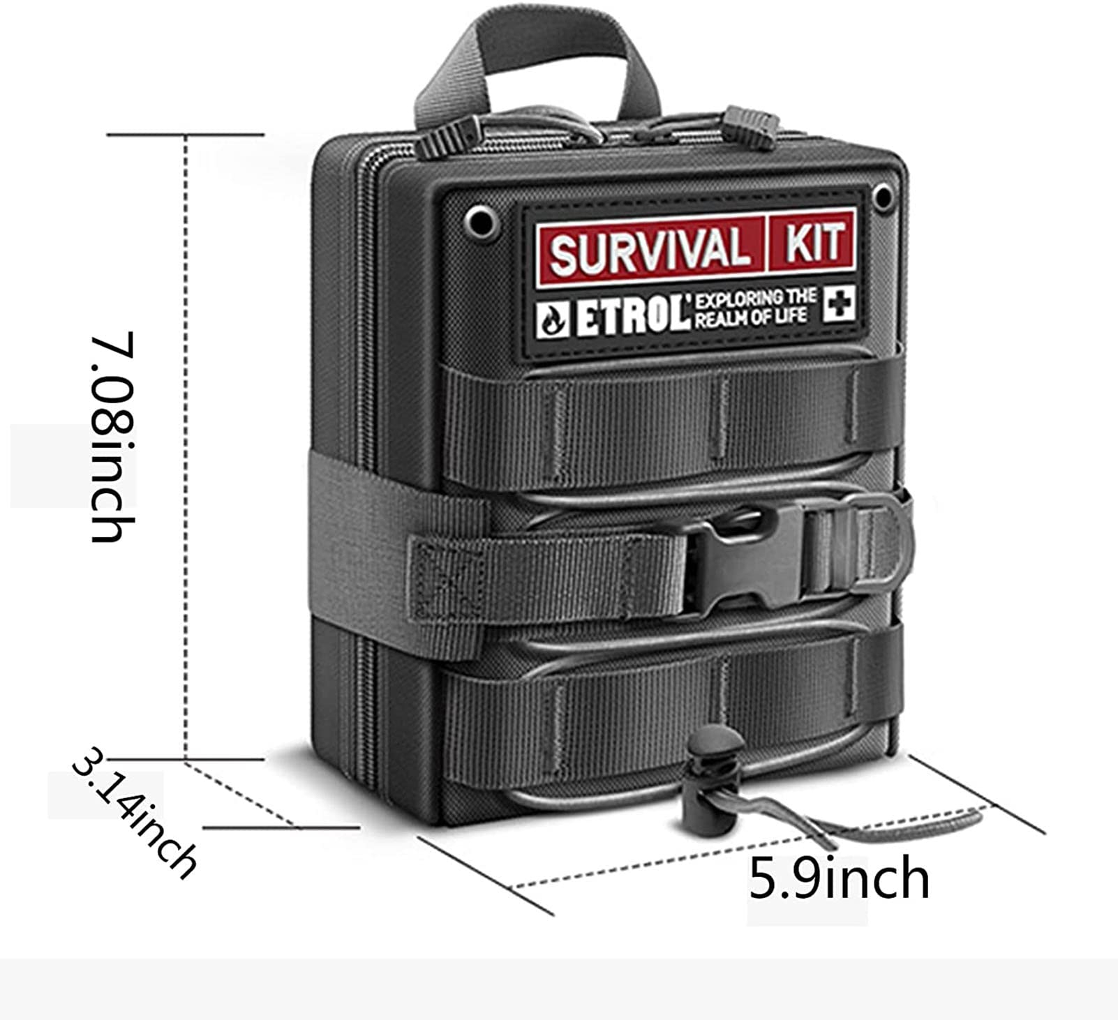 RSGK Piccolo Kit di Pronto Soccorso, Mini Kit da Trauma di Emergenza Compatto Impermeabile, per Emergenze a Casa, Ufficio, Viaggi, Escursionismo, Campeggio, All'aperto E sul Posto di Lavoro
