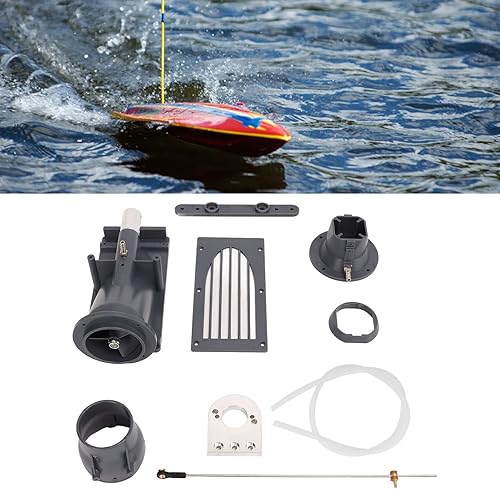 Miniatura 2 de SUNGOOYUE Empujador de chorro de barco RC de 1.575 in, empujador de chorro de plástico de calibre grande (gris)