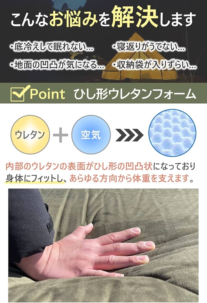 FUTUREFOX ワイド キャンプマット 特殊ウレタン幅90cm 自動吸気機能 Amazon | FUTUREFOX ワイド キャンプマット エア マット 特殊ウレタン