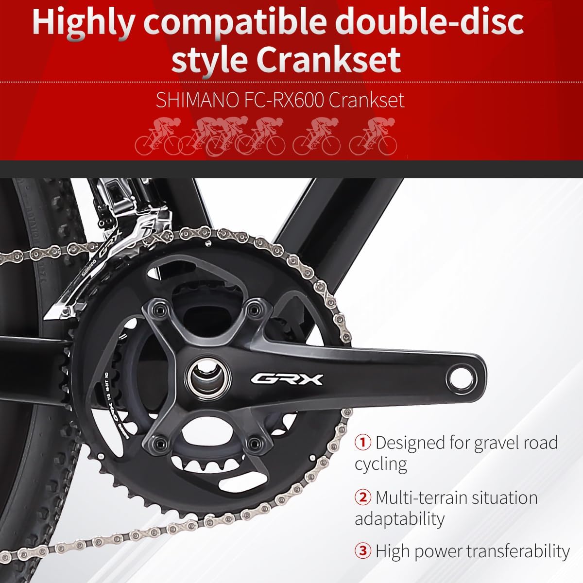 KOOTU Carbon Gravel Road Bike, T800 Carbon Frame Adventure Road Bicycle with Shimano GRX 600 Shift Professional Adventure Groupset,22 Speed Disc Brake Racing Bike with 40C Tires for Adult