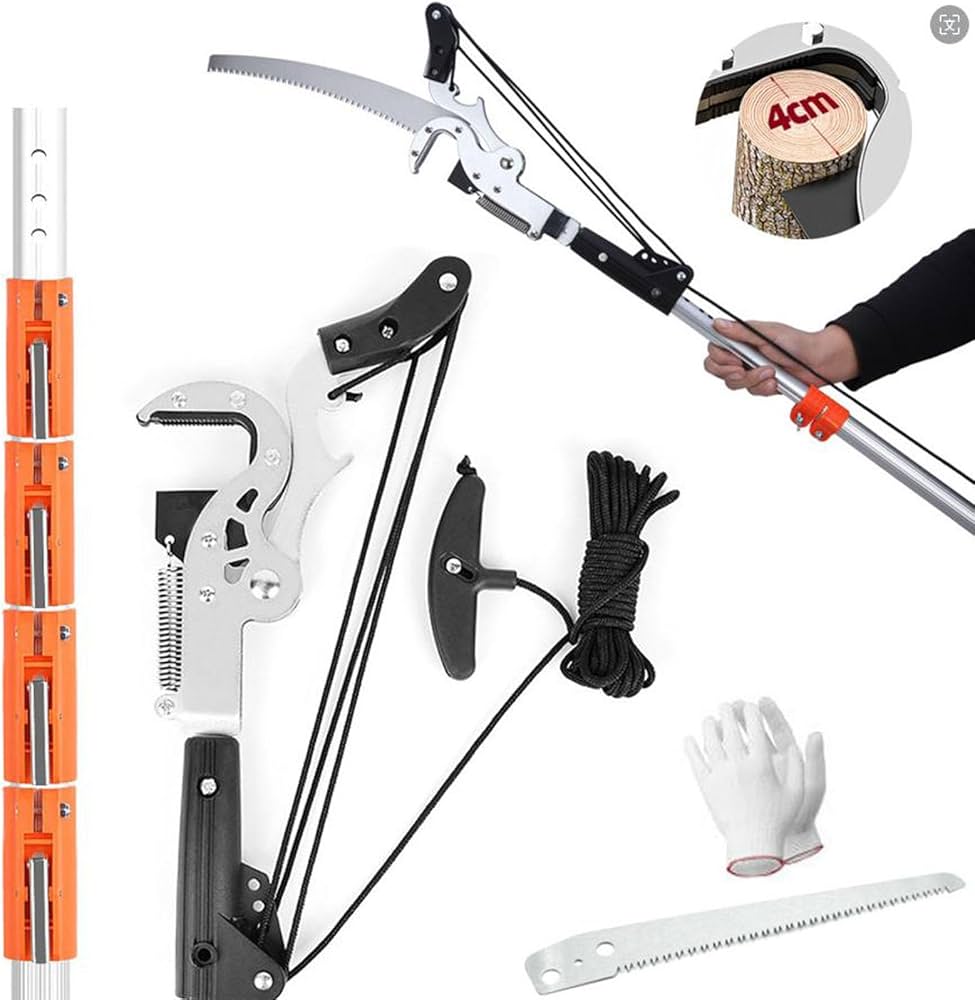 Amazon | XIAOKUBB 伸縮式 高枝切(1.6m-8m) 太い枝の剪定40mm高枝切り Amazon | XIAOKUBB 伸縮式 高枝切(1.6m-8m) 太い枝の剪定40mm高枝切り