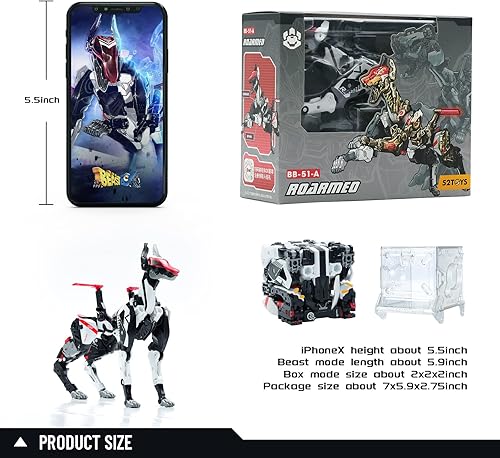 Miniatura 7 de 52TOYS Beastbox Roarmeo - Juguetes de deformación, figuras de acción, juguetes de deformación coleccionables en mecha y cubo de animales, juguetes