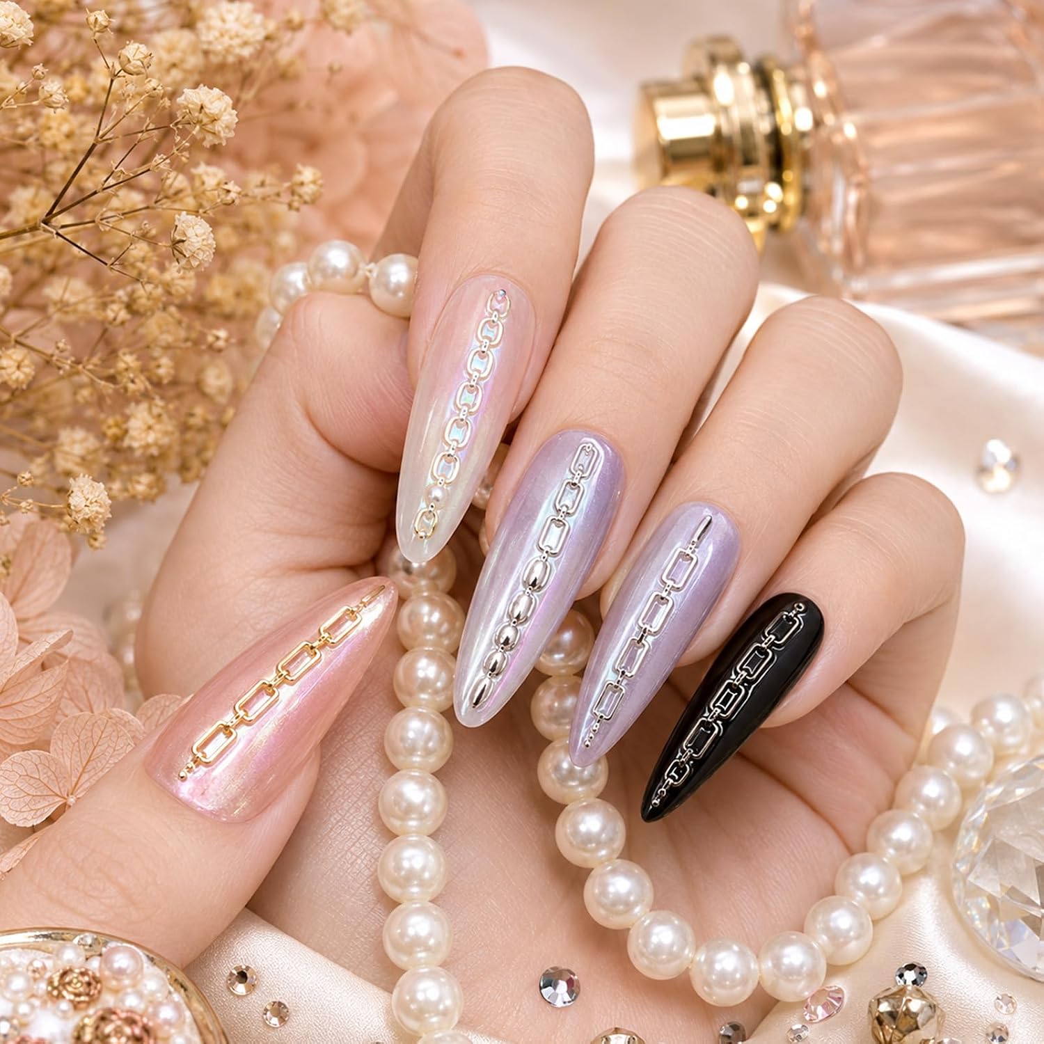 Chain Mold for Nails Multiple Shapes 3D Chain Nail Molds for Nail Art