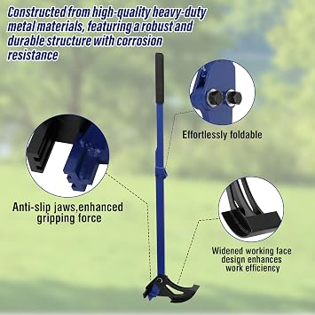 Anrain Foldable Portable Sapling Puller Tool for 1/42 Woody Stems,Heavy-Duty Sapling Puller, High-Leverage Tree Puller | Ergonomic Effort-Saving Design Ideal for Garden, Farm & Forestry