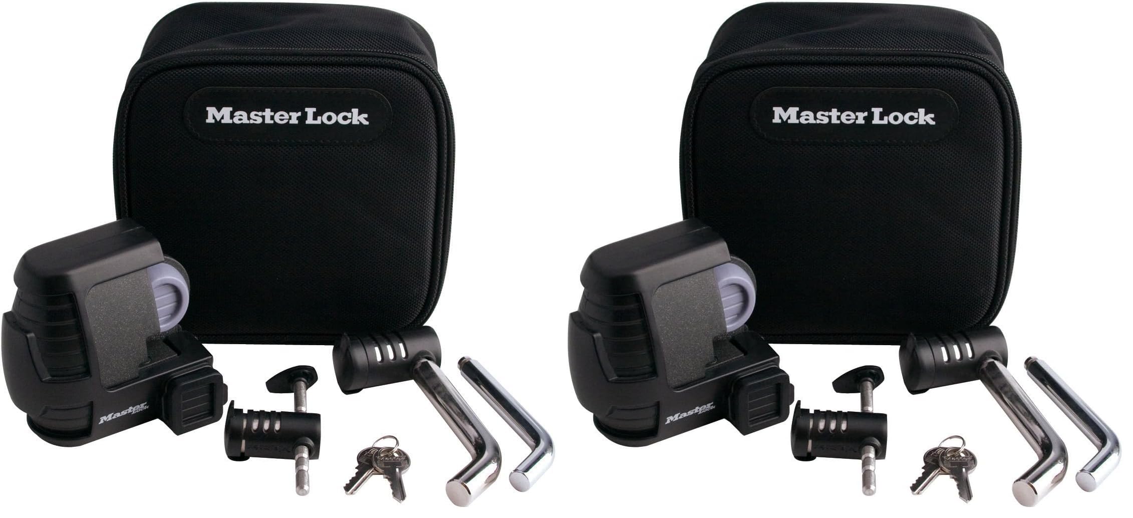Master Lock 3794DAT Trailer Coupler and Hitch Pin Lock Set, Keyed Alike … (Pack of 2)