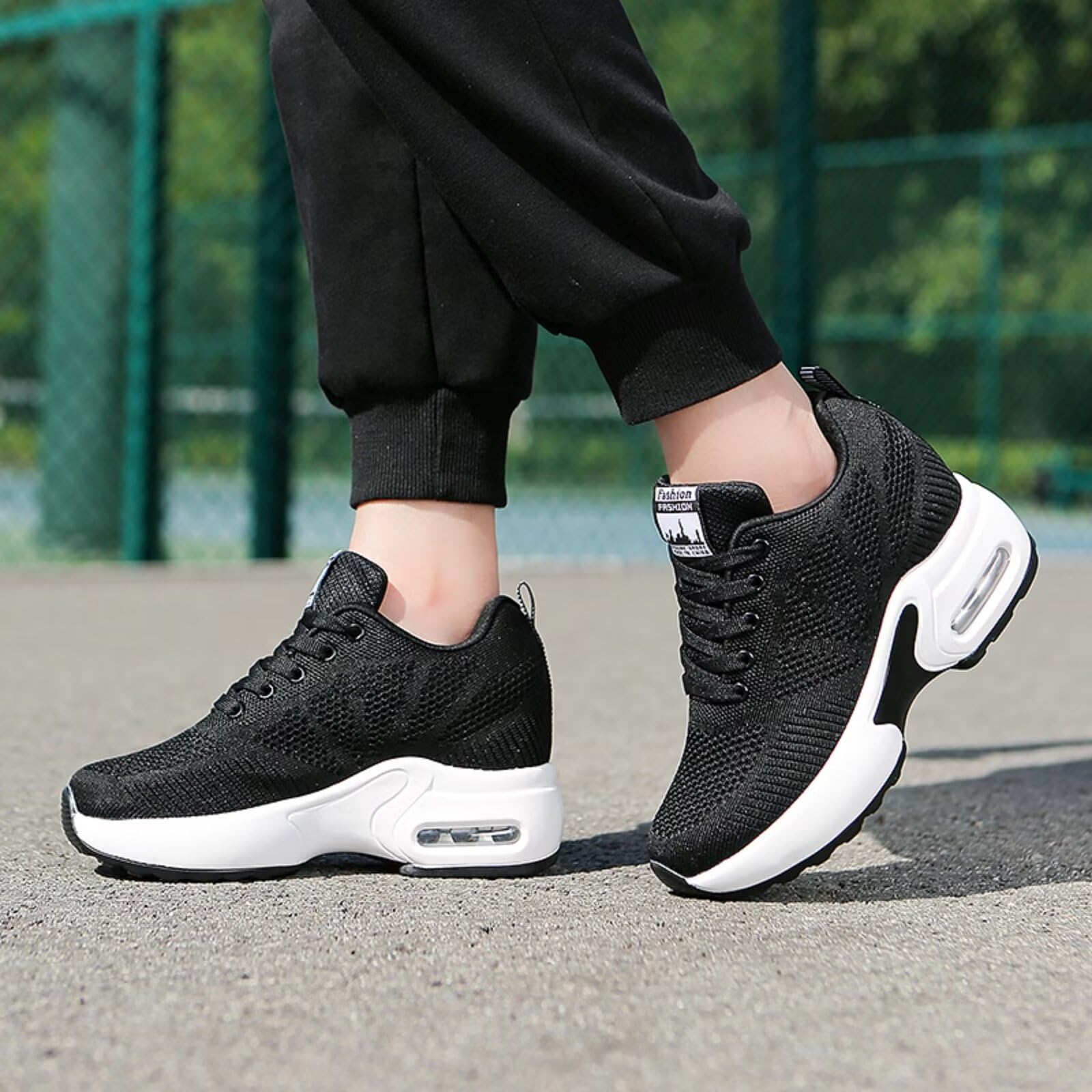 Zapatillas con Tacón de Cuña para Mujer Zapatillas Deportivas Transpirables Zapatos Ligeros Invisibles para Aumentar Estatura