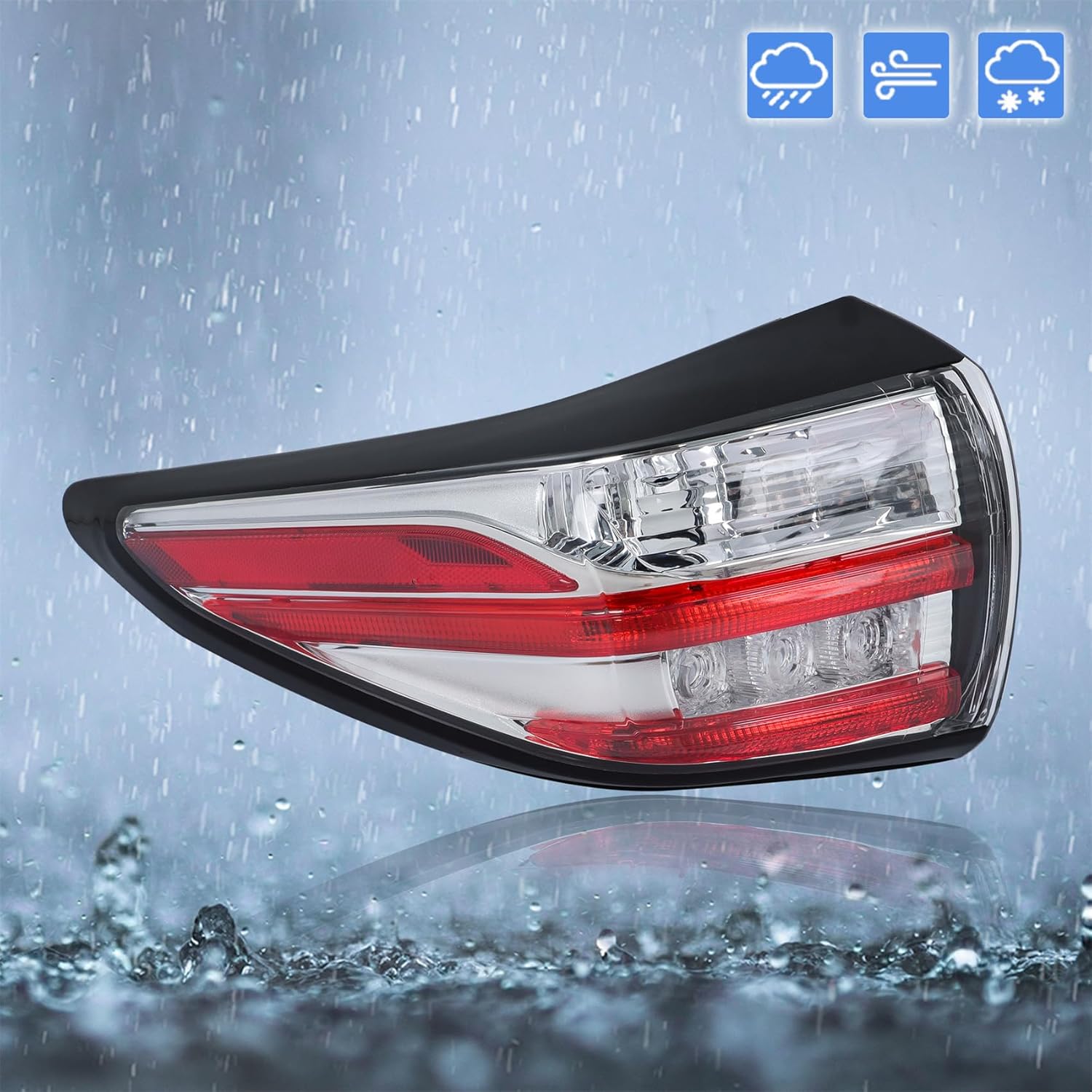 labwork Left Outer Rear Tail Light Replacement for Nissan Murano 2015-2018 Rear Tail Lamp Assembly LH NI2804103 26555-5AA0B