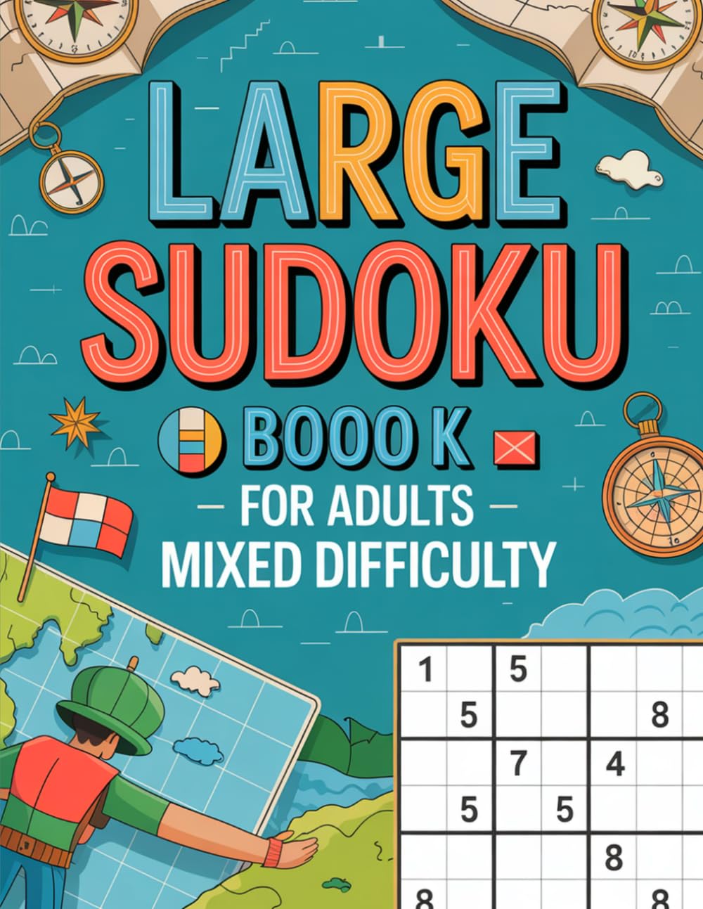 Large Sudoku Book for Adults – Mixed Difficulty: Clear-Layout Puzzle Companion for Grown-Ups
