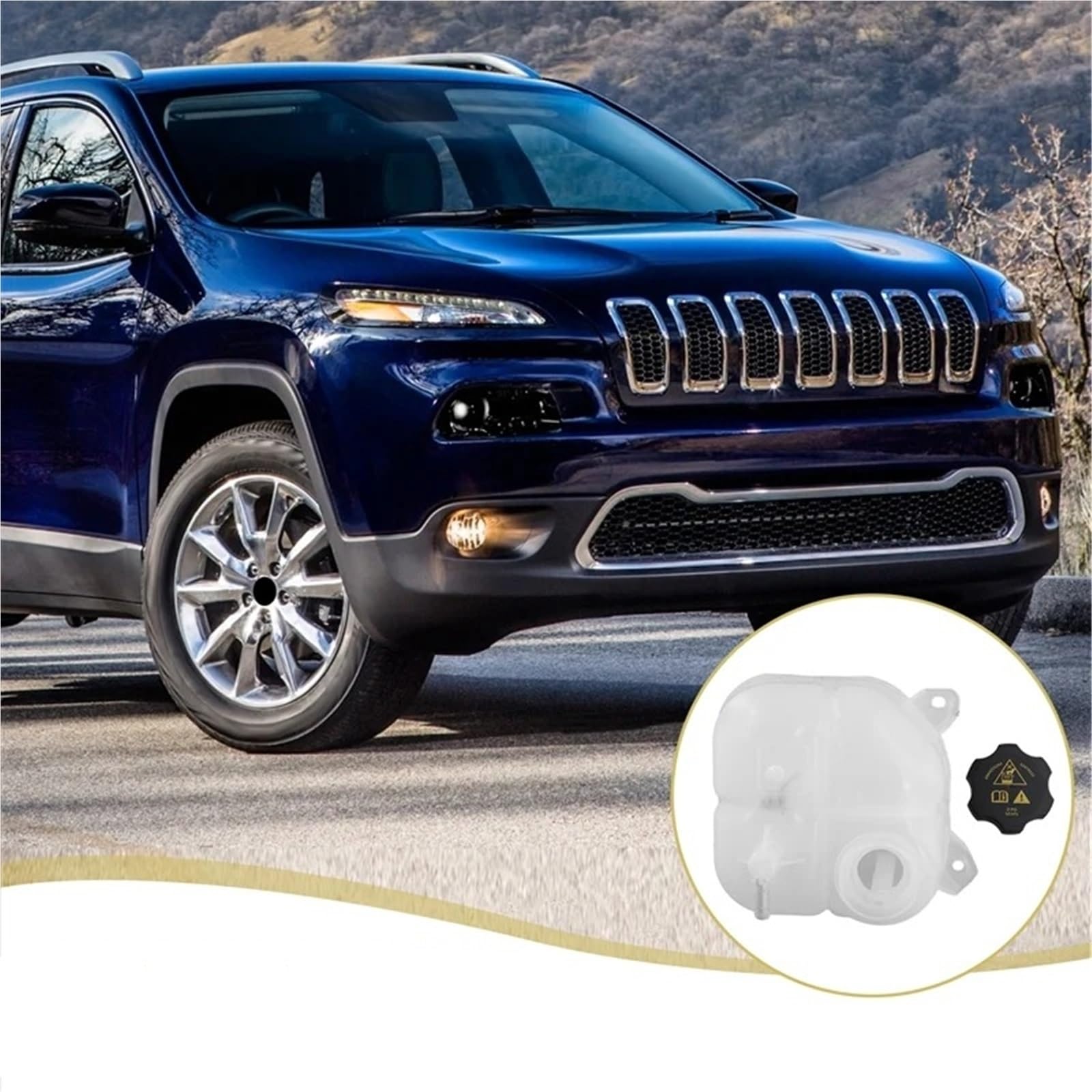 Vaschette Liquido Radiatori Per Jeep Per Cherokee 2014-2018 Serbatoio Di Espansione Del Liquido Raffreddamento Dell'auto 68102155AC 53332095