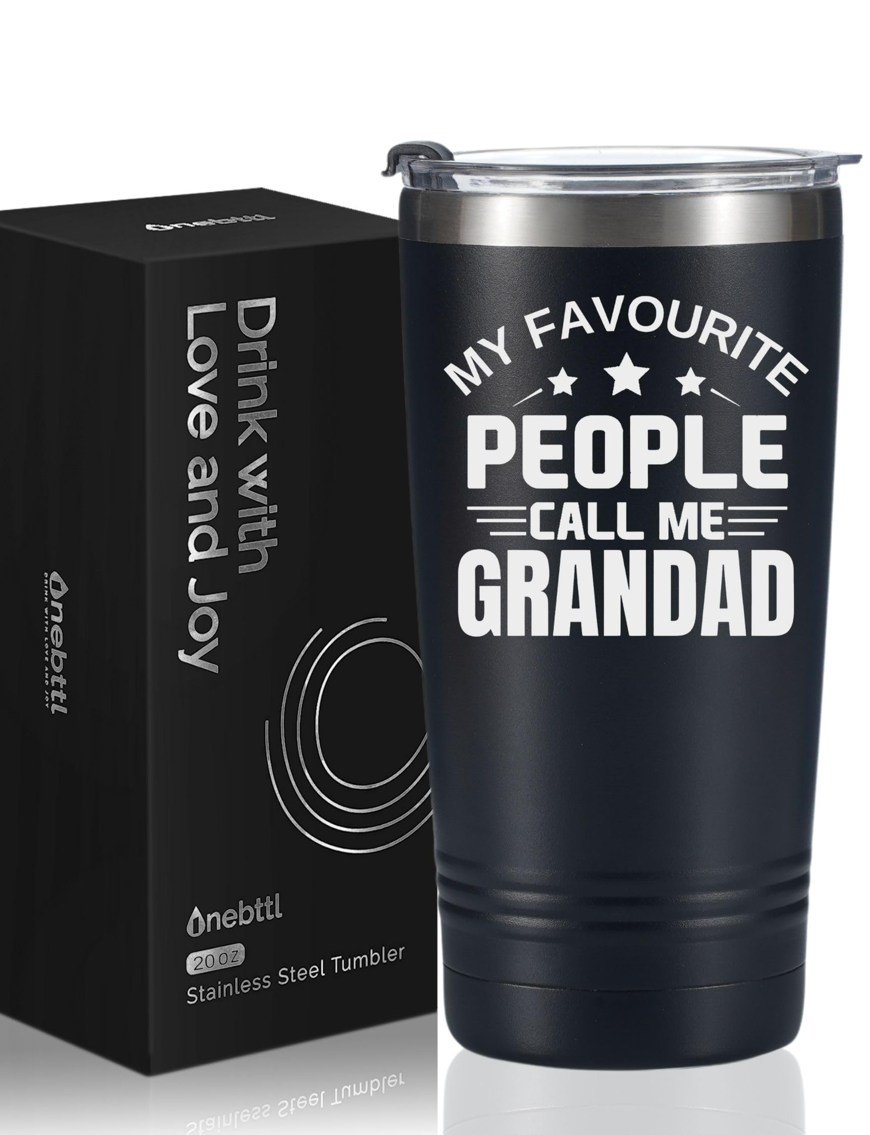 Onebttl Grandad Gifts Tumbler, Grandfather Presents from Granddaughters Grandsons for Father's Day Christmas
