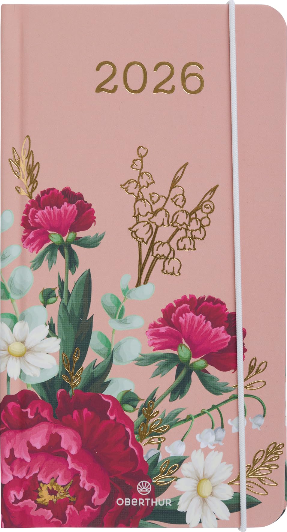Agenda Semainier Poche 2026 Couverture Giverny - Format 10x15 Cm Couleur Rose Bilingue - 7