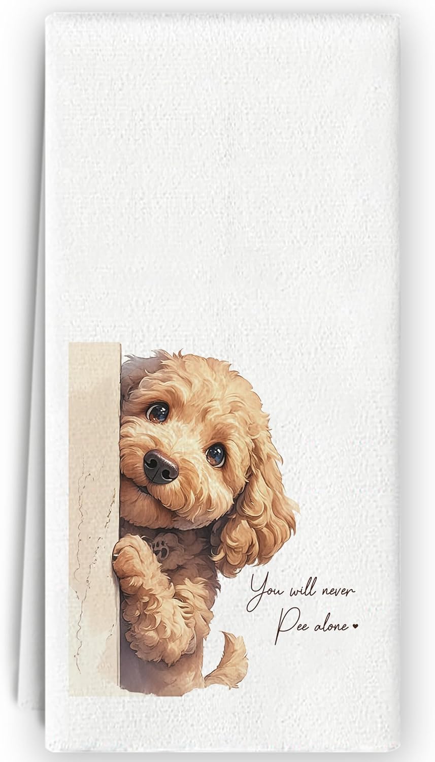 Funny Goldendoodle Hand Towels - Goldendoodle Gifts for Women Friends, Golden Doodle Home Decor, Funny Towels for Bathroom Decorative, 16x24 Inch