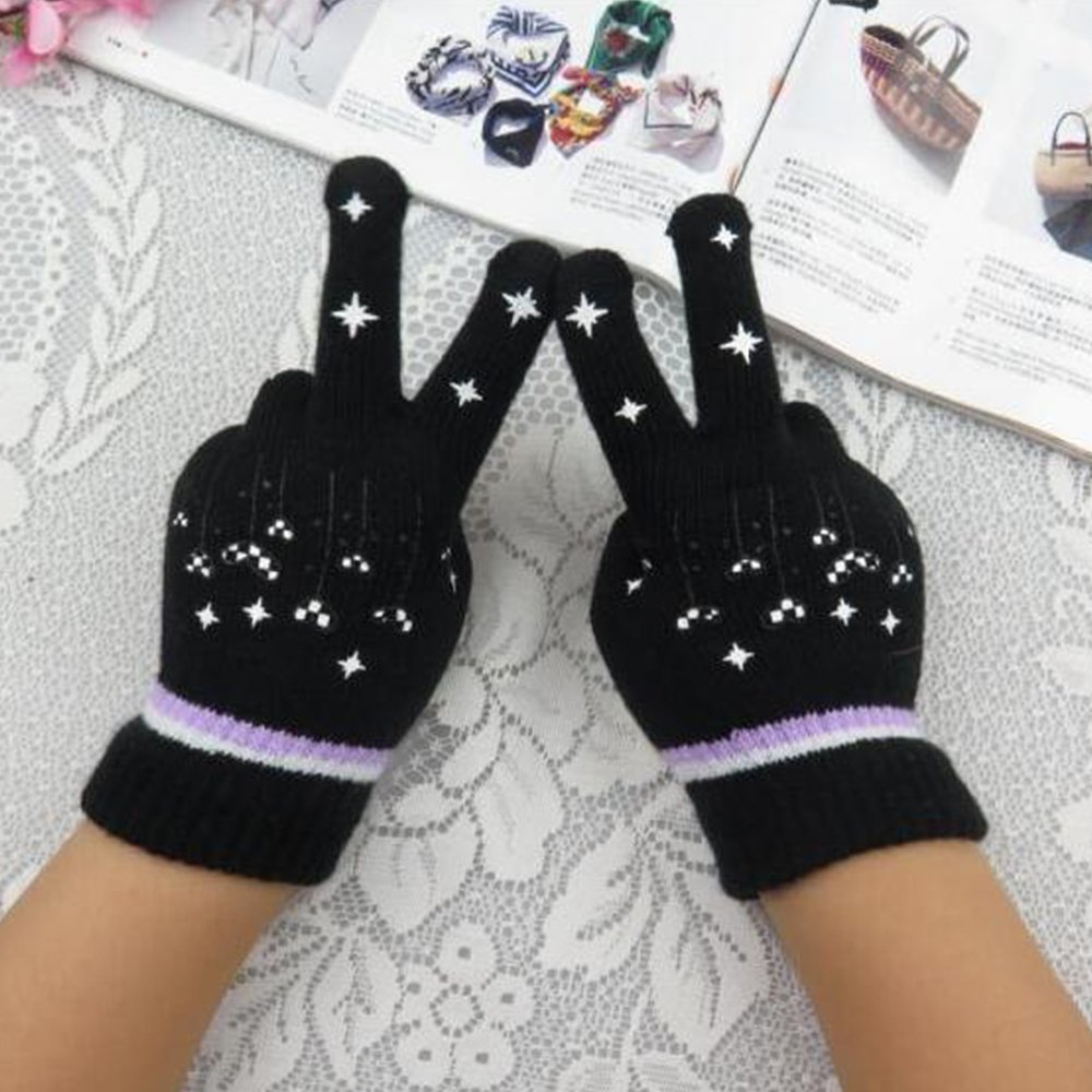 Guantes para niña, color gris, talla única