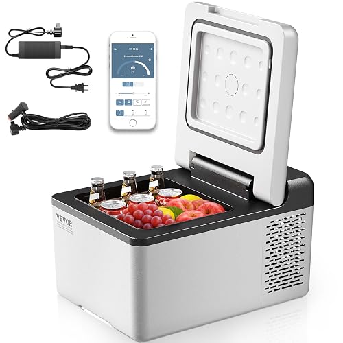 VEVOR 12V Car Refrigerator 10 QT Portable Mini Freezer APP Control