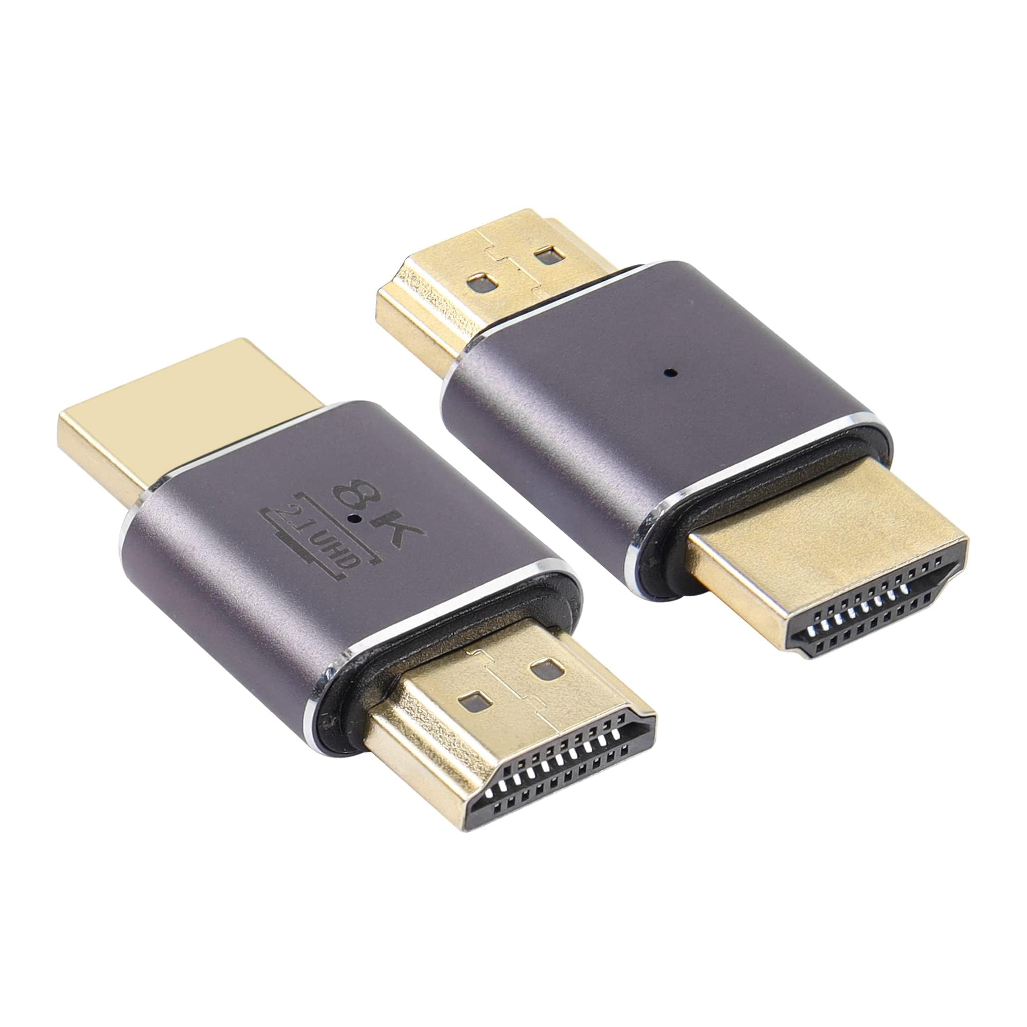 Adaptateur HDTV mâle à mâle 8K 60Hz HDTV 2.1 UHD Connecteur 3D Extender 2 Packs