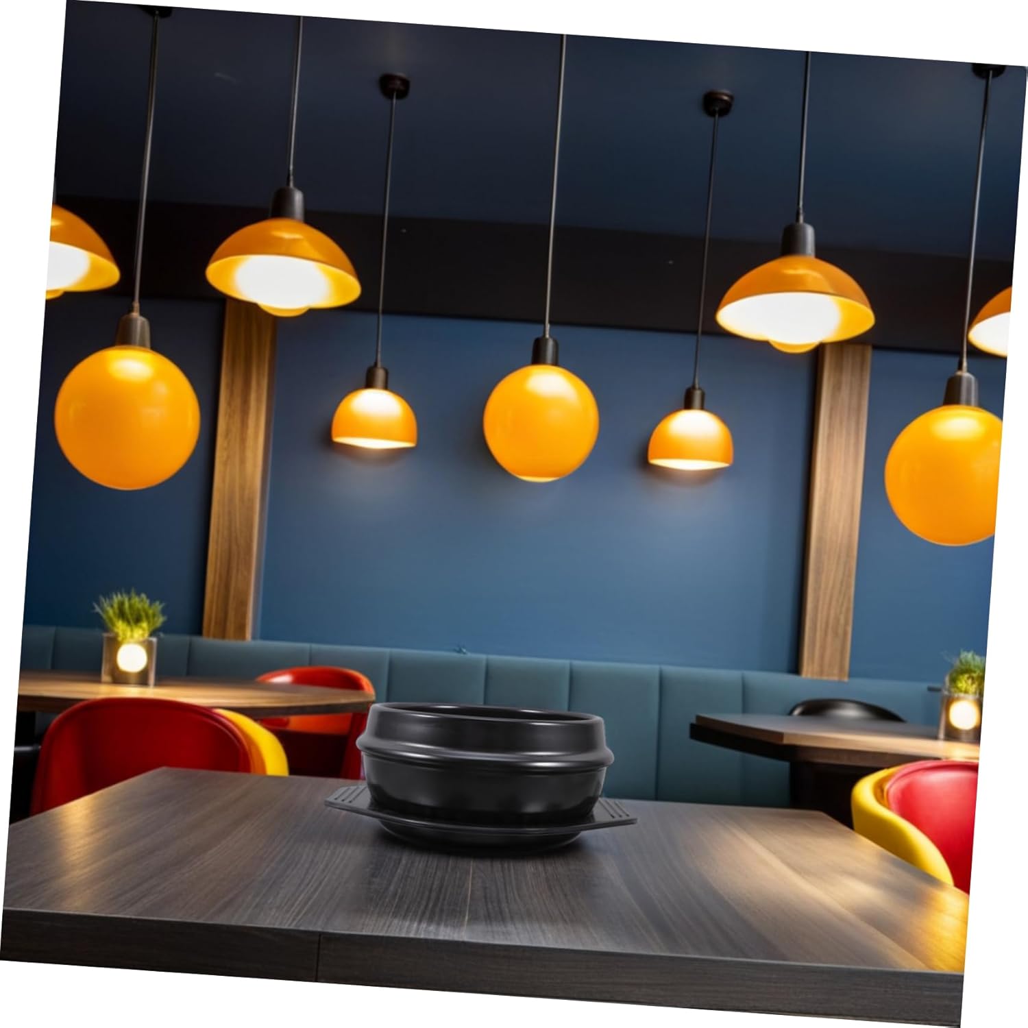 PRETYZOOM Creative Ceramic Casserole Stew Pot for Cooking Earthen Pot with Base for Rice Soup and Bibimbap Energy-saving Even Heating Home Kitchen Cookware